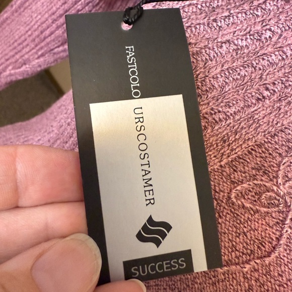 Soft Pink Ribbed Cowl Neck Sweater - Picture 4 of 10